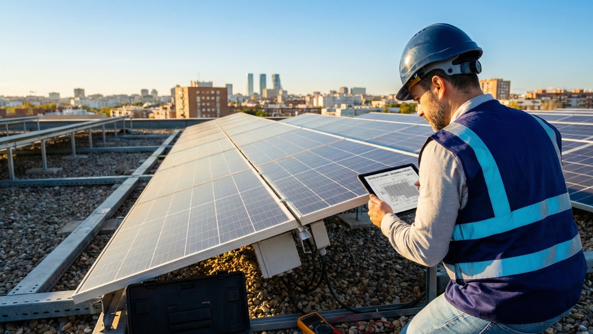 Placas solares en comunidad de vecinos en 2026